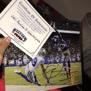 Authentic Odell Beckham laminated signed picture
